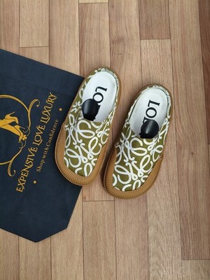 LOEWE ANAGRAM JACQUARD MULES   SIZE EU 37  , 7  US , 4 UK