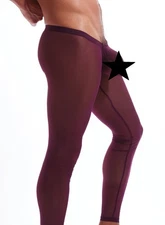 N2N Bodywear Men's Sheer Ice Tights, M XL Purple NWT