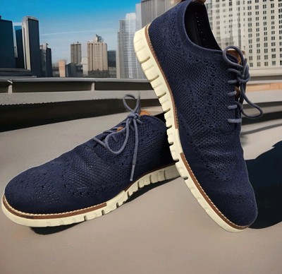Cole Haan Zero Grand StitchLite Blue Wingtip Oxford Shoes Men s Size 11 M C24947