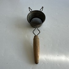 Vintage Mesh Wire Strainer Very Fine Mesh Wood Handle 8” Tea Coffee Liquid