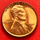 1941-P Lincoln Wheat Cent Penny GEM RD BU From an Original Bank Roll