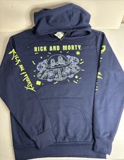 Image of Cartoon Network Rick & Morty Spaceship Hoodie Spacecore Sweatshirt Men M - NWT