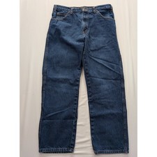 Dickies Men Blue Denim Carpenter Jeans Relaxed Fit Size 34x30 Utility Workwear