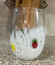 Anthropologie Icon Dupe~5" Juice Glass~ Fruits