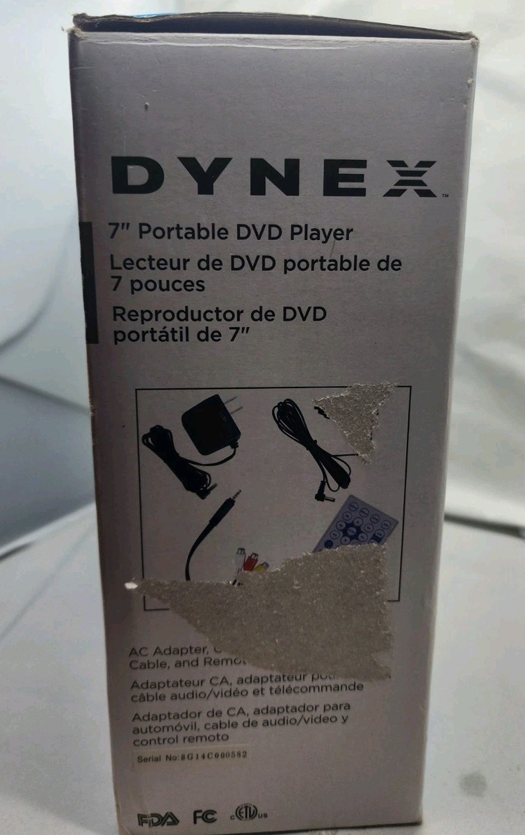 Dynex 7” Portable Dvd Player DX-PDVD7A Black. | eBay