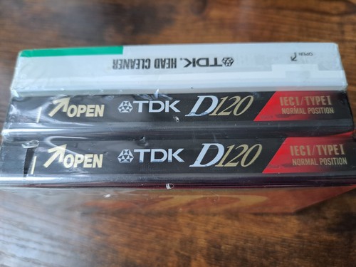 2 x TDK D120 & TDK Head Cleaner - Picture 2 of 6