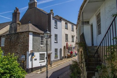Foto A3 Burgstraße Totnes Totnes wenn voll von schmerzhaft hübschen Straßen um 2015