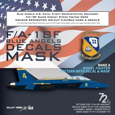Galaxy D72019 1/72 BLUE ANGELS U.S. NAVAL FLIGHT DEMONSTRATION SQUADRON F/A-18F