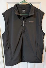 OOBE BMW Black Pullover Vest New Without Tags M Medium 1/4 Zip