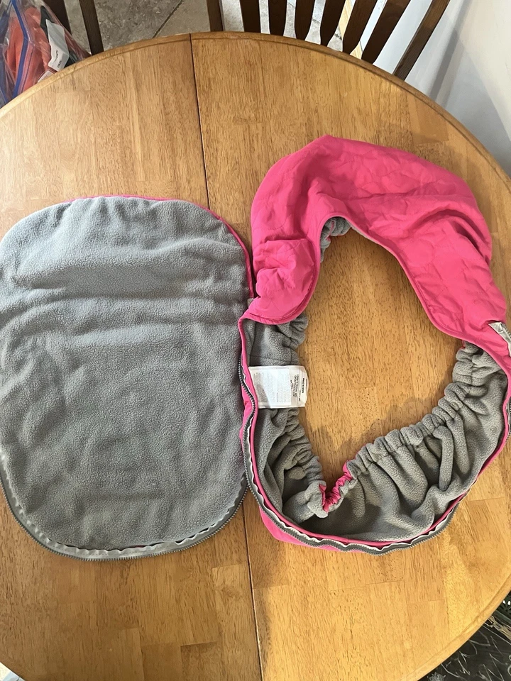 JJ Cole Rosa Paquete Me Asiento de Coche Coche Cochecito Cubierta Vellón Cremallera Alrededor Bebé Niña Foto 3 de 4