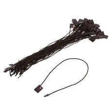140Pcs Nylon Hang Tag String 6.7Inch Snap Lock Pins Loop Price Tag Dark coffee