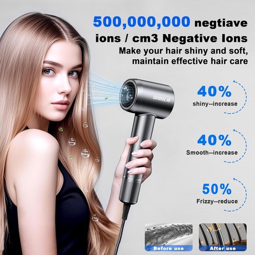 Professional High-Speed Blow Dryer, 150000 RPM, Negative Ion Technology - Picture 10 of 10