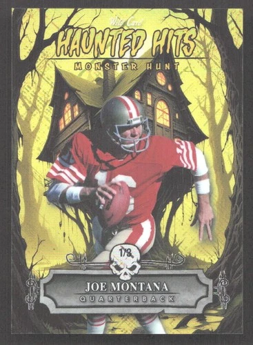 CZC809 - 2025 Wild Card Haunted hits - Joe Montana - 1/3 - Yellow - Monster Hunt