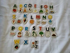 Magnetic Fridge Alphabet w/Matching Pictures Almost Complete