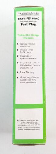 Safe-T-Seal TP123 Pneumatic Hydraulic Test Plug Inflatable with Air or Water NEW - Picture 3 of 7