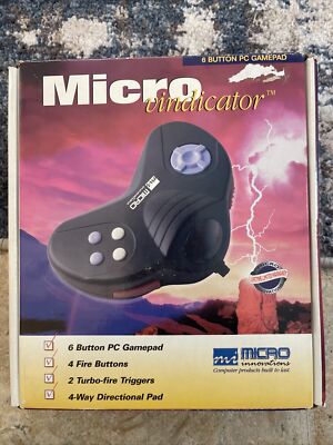 (274) Vintage -  Micro Vindicator 6 Button PC Gamepad