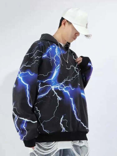 3D digital printed lightning sweater - Picture 1 of 8
