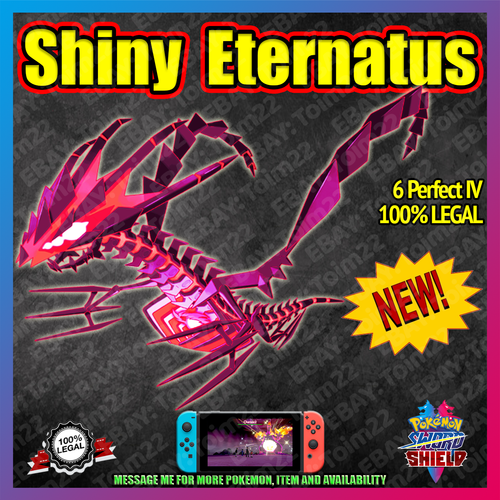 Shiny Eternatus Gamestop Event 100 Legal 6iv Pokemon Sword Shield Ebay