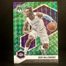 Ben McLemore 2020-21 Panini Mosaic Green Prizm #41 Refractor Card Lakers