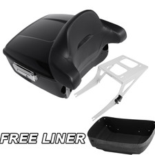 King Trunk Backrest Pad Mount Rack Fit For Harley Fat Boy Flstf 2008-2016 2015