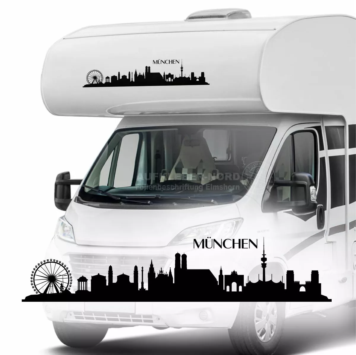 Personalisierte Auto Aufkleber WOHNMOBIL STREIFEN-Camper Van
