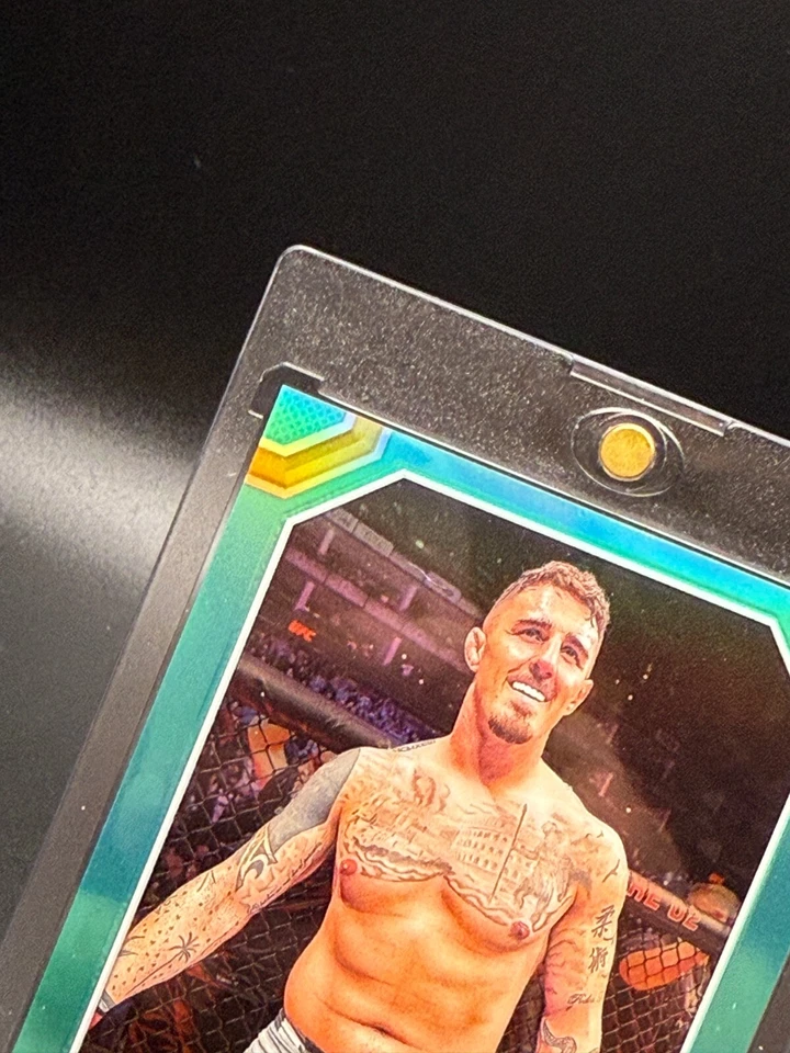 Tom Aspinall 2024 Topps Chrome UFC Aqua Refractor #'d 042/199 SSP Card #187 - Image 4 of 4