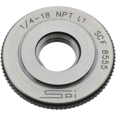 SPI 1/4-18 Thread, Oil Hardened Non-Shrinking Steel (OHNS), Class L1, Ring Pi...