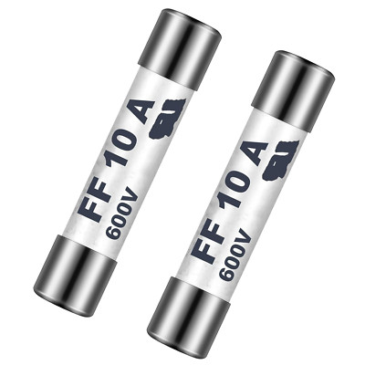 2PCS 6.3 x 32mm 10A 600V DC Digital Multi Meter Fuse Compatible With Klein MM300