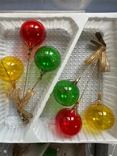 Vintage Kurt Adler Clip-on Balloon Christmas Ornaments New with Box 6”