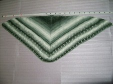 Dreieckstuch handgestrickt Alpaka Mohair hellgrau  Stola Lacetuch  NEU Tuch 