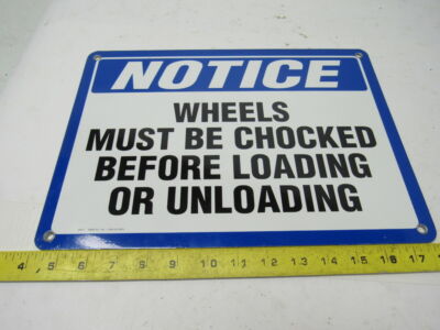 Check Reference Before Loading Emed Co. 40574 Notice Wheels Must Be Chocked Before Loading Or ...