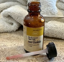 VTG 1970’s Empty Bottle Tincture Merthiolate McKesson Labs First Aid Treatment