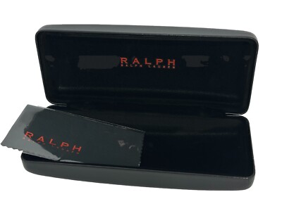 NEW Ralph Ralph Lauren Med Black Clamshell Sunglasses