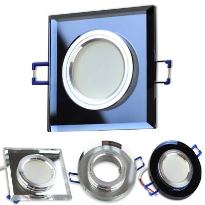 LED Einbaustrahler MR16 12 Volt 5-7W rund eckig Einbauspot Glas 75mm Bohrloch