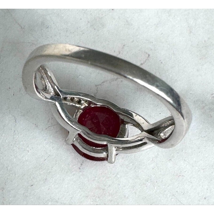 925 Sterling Silver Lab-Created Ruby And Natural … - image 6