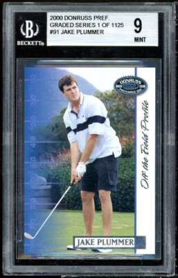 Jake Plummer Card 2000 Donruss Preferred Graded Series #91 BGS 9 (9.5 8.5 9.5 9)