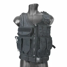 MetalTac Airsoft Vest Tactical Cross Draw 9 Pockets Pistol Holster Protection