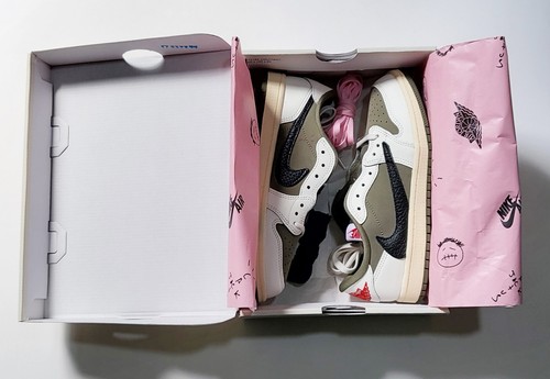 Jordan 1 Low OG SP (PS) x Travis Scott Medium Olive Black DO5442-200 Size 3Y NEW - 第 1/16 張圖片