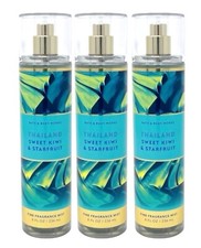 QTY 3 BATH BODY WORKS THAILAND SWEET KIWI STARFRUIT FRAGRANCE MIST SPRAY 8 OZ