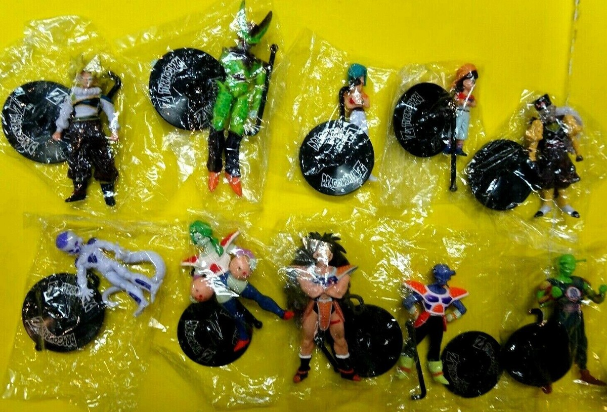 RARE 1989 Set 10pc DragonBall Z PVC Painted Figures w/Stands NEW B