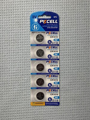 5 Pack CR1616 1616 PKCELL Lithium 3v Battery USA Free SHIP FRESH 2031