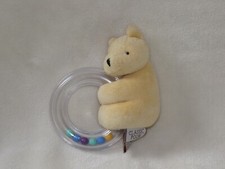 Classic Winnie the Pooh Stuffed Plush Plastic Circle Ring Rattle Baby Toy Gund
