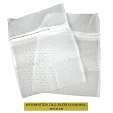 2er Set W&auml;schenetz mit Rei&szlig;verschluss 30x40cm W&auml;sche Schutz Netz 2 St&uuml;ck
