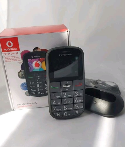 Vodafone 155 Mobile Phone With Headphones and Charging Cradle