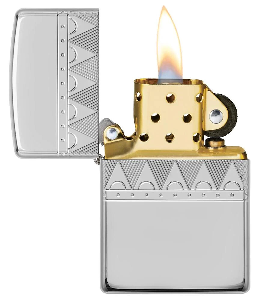 chibo　パレドール2枚 Zippo High Polish Sterling Silver Diamond Pattern Armor