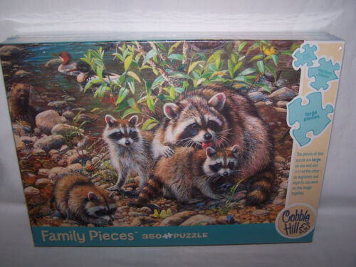 NEW Cobble Hill  RACCOON FAMILY  350 Pc Puzzle   Amy Brackenbury - Picture 1 of 4