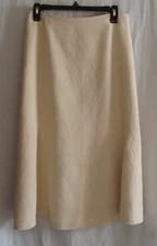 AVENUE Light Beige Unlined LINEN Blend A-LINE SKIRT Sz 18