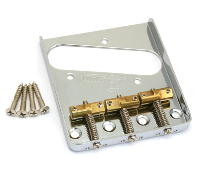 WTBCR Chrome Wilkinson Compensated 3-Saddle Guitar Bridge Telecaster  