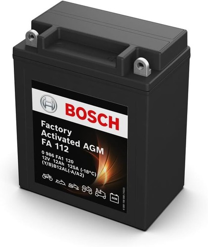 BATTERIA YB12AL-A2 SIGILLATA BOSCH FA112 BMW F GS Dakar 650 2001-2007 - Foto 3 di 6