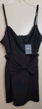 NWT Forever 21 Black Spaghetti Strap Dress With Bow Size  Large